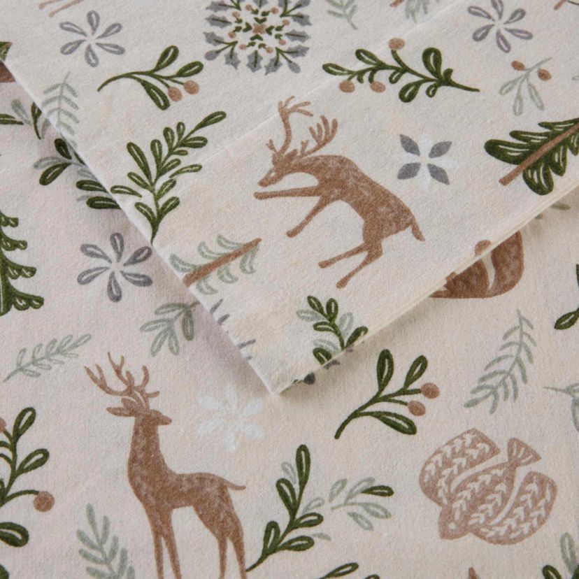 Cozy Cotton Flannel Printed Sheet Set