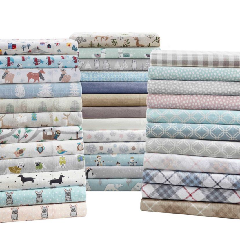 Cozy Cotton Flannel Printed Sheet Set