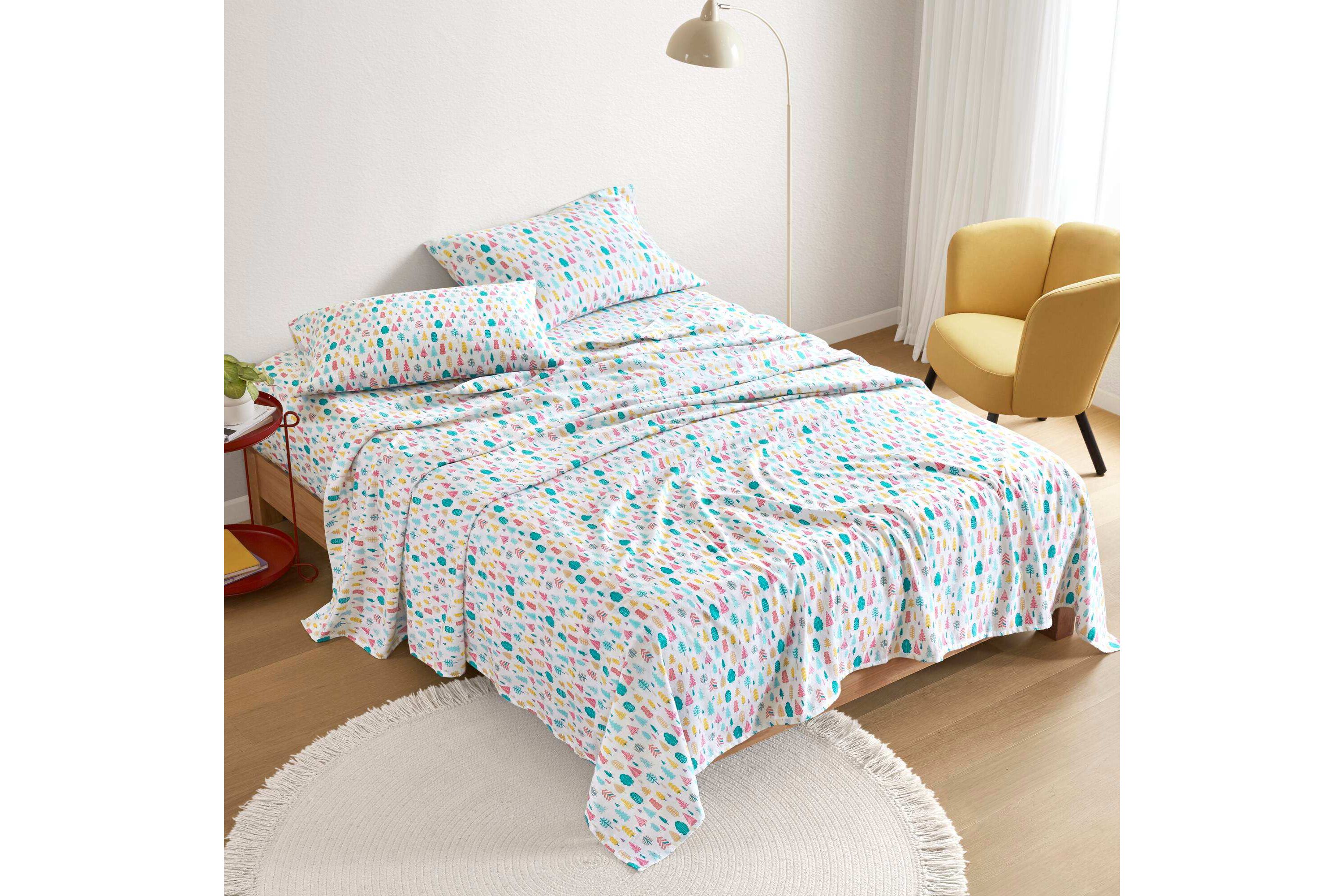 Cozy Soft Cotton Flannel Printed Sheet Set