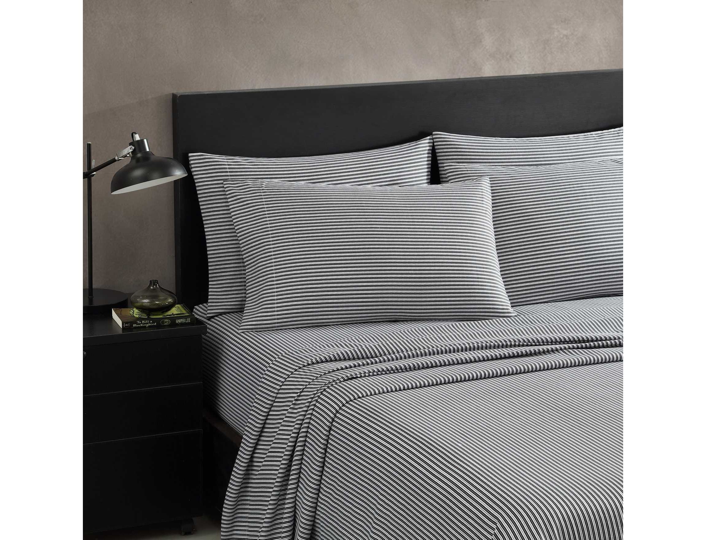 Twill Stripe Texture Microfiber Sheet Set
