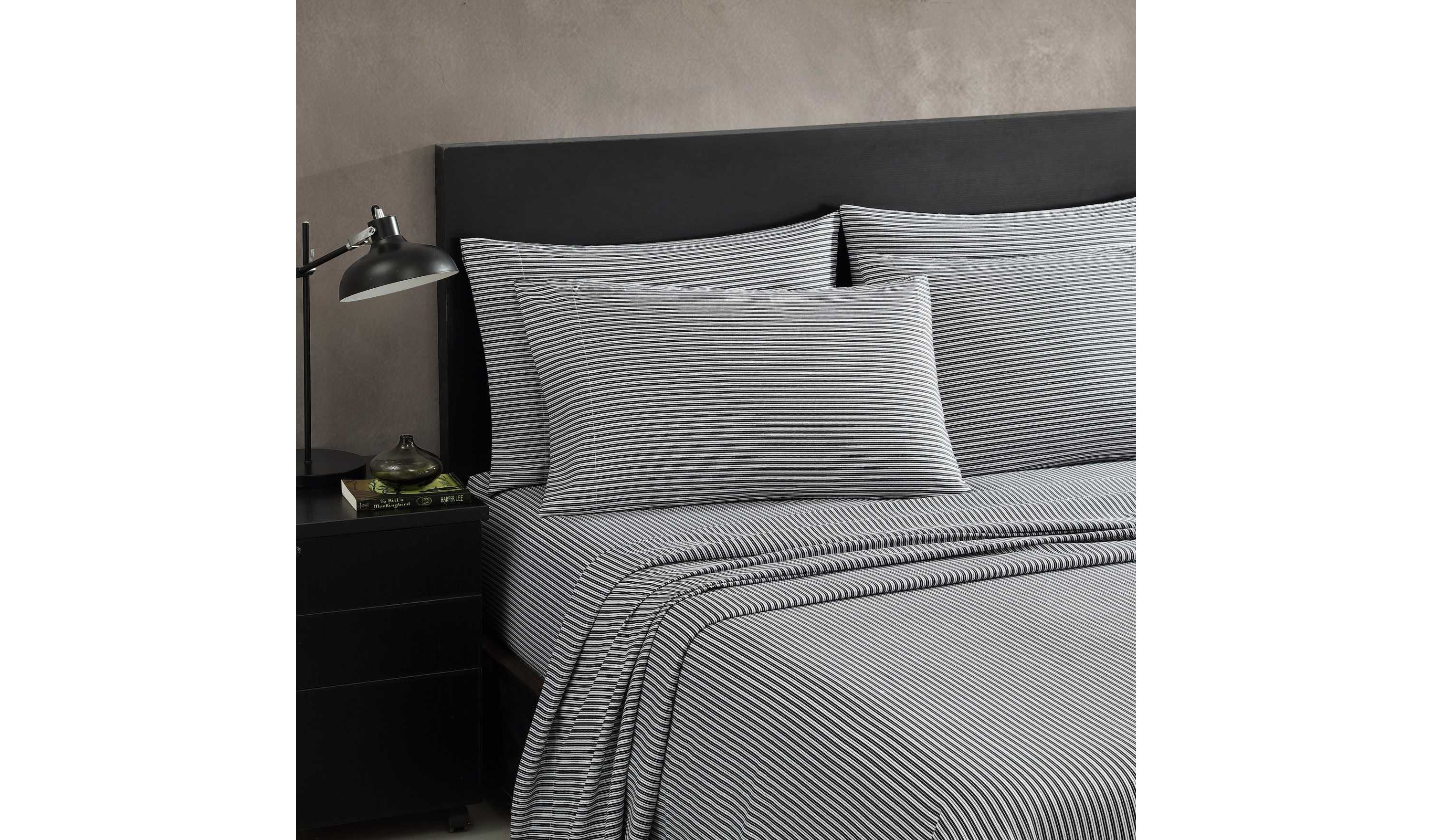 Twill Stripe Texture Microfiber Sheet Set