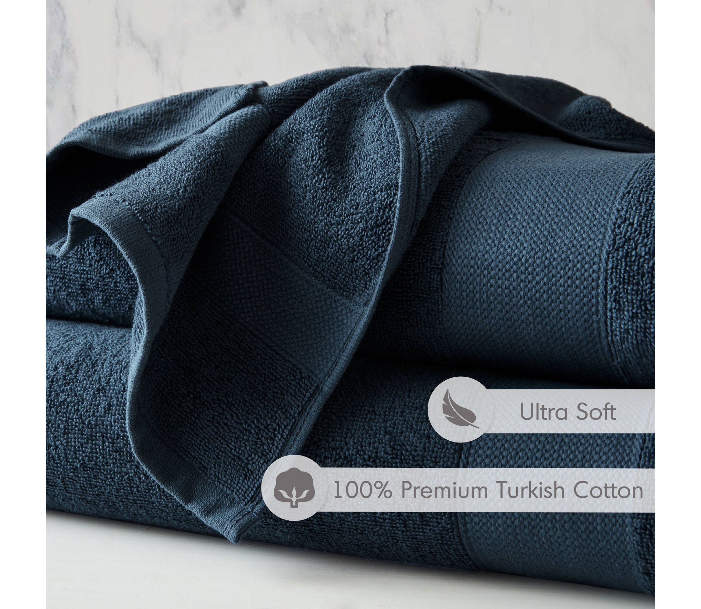 Premium Turkish Cotton Premium Turkish 500GSM Plush 2pc XL Towel Set
