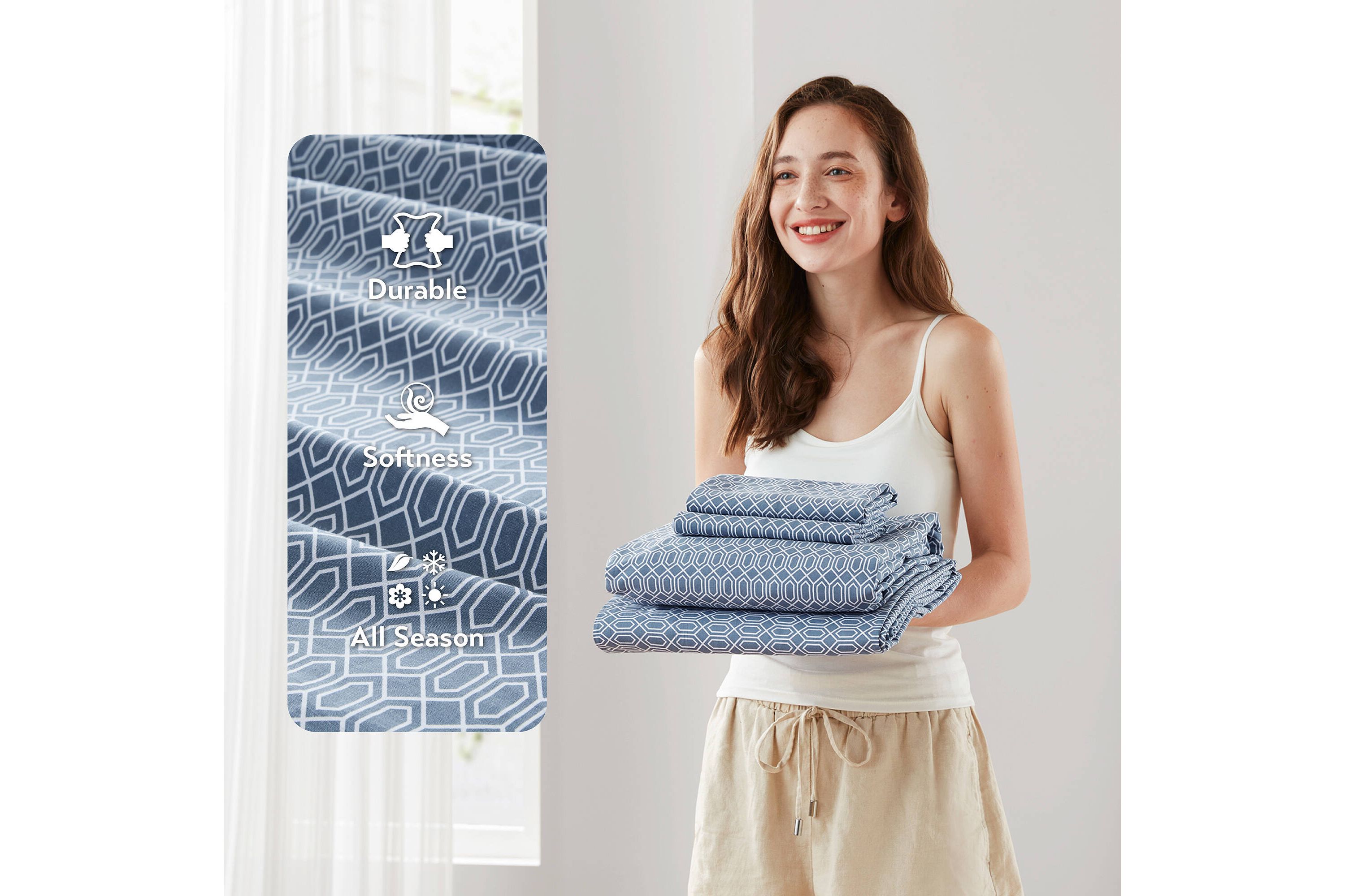 144 Thread Count Cotton Printed Sheets