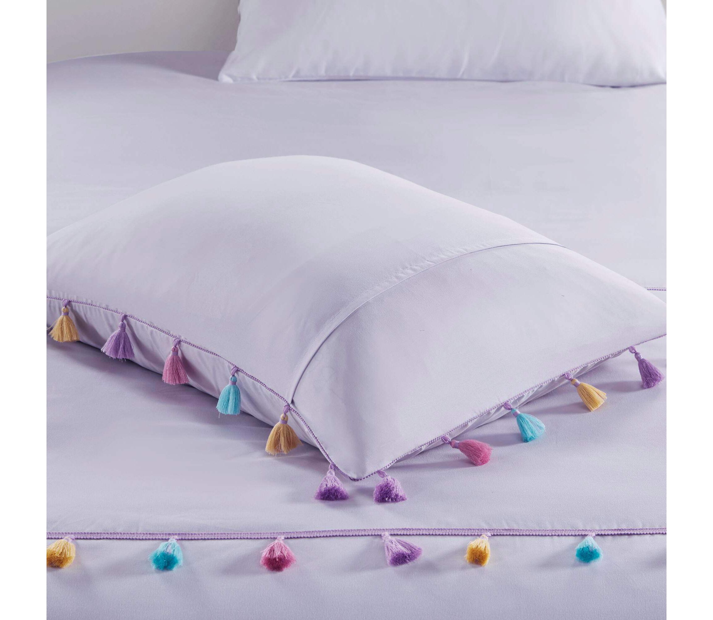 Tessa Tassel Comforter Set with Heart Shaped Throw Pillow