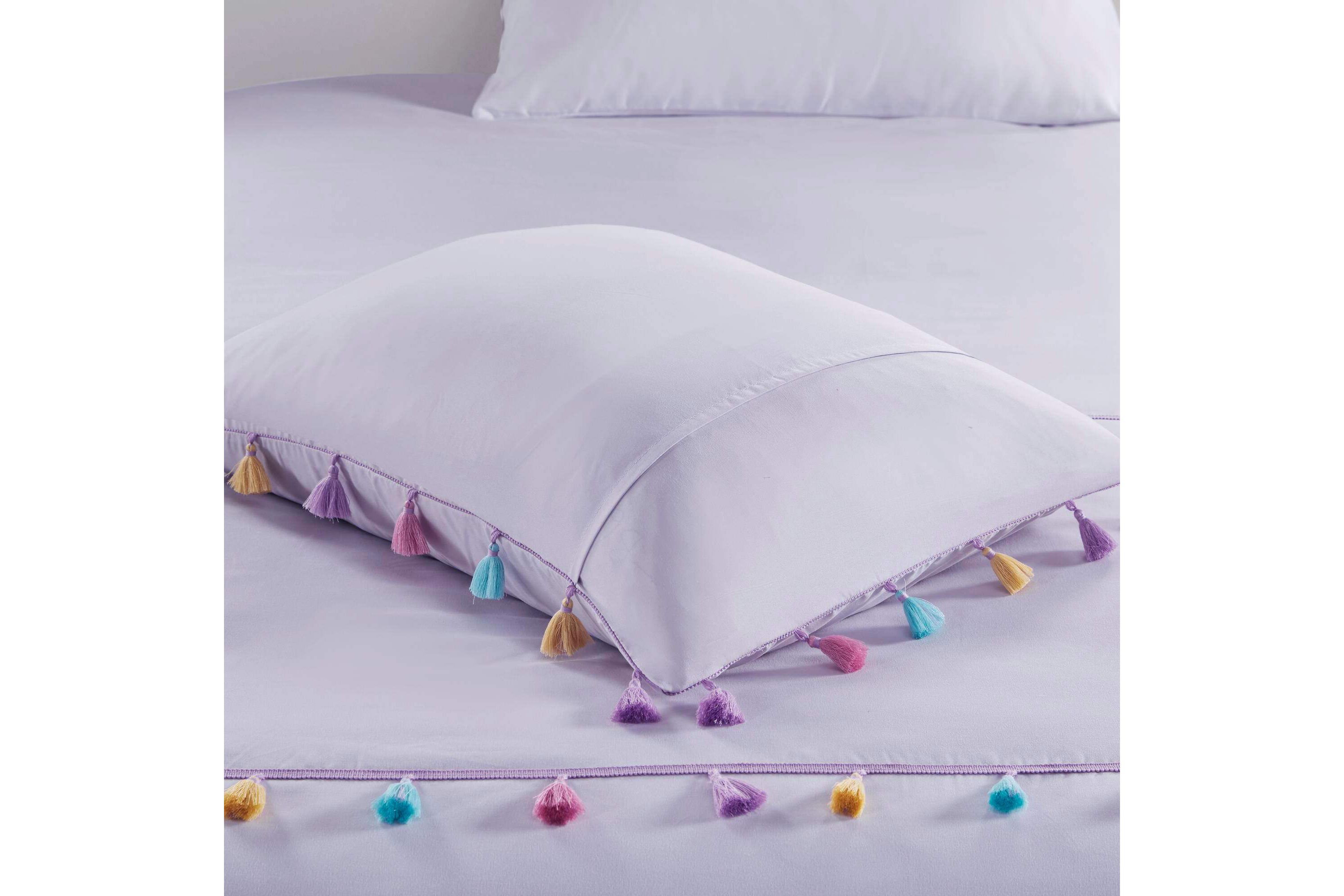 Tessa Tassel Comforter Set with Heart Shaped Throw Pillow