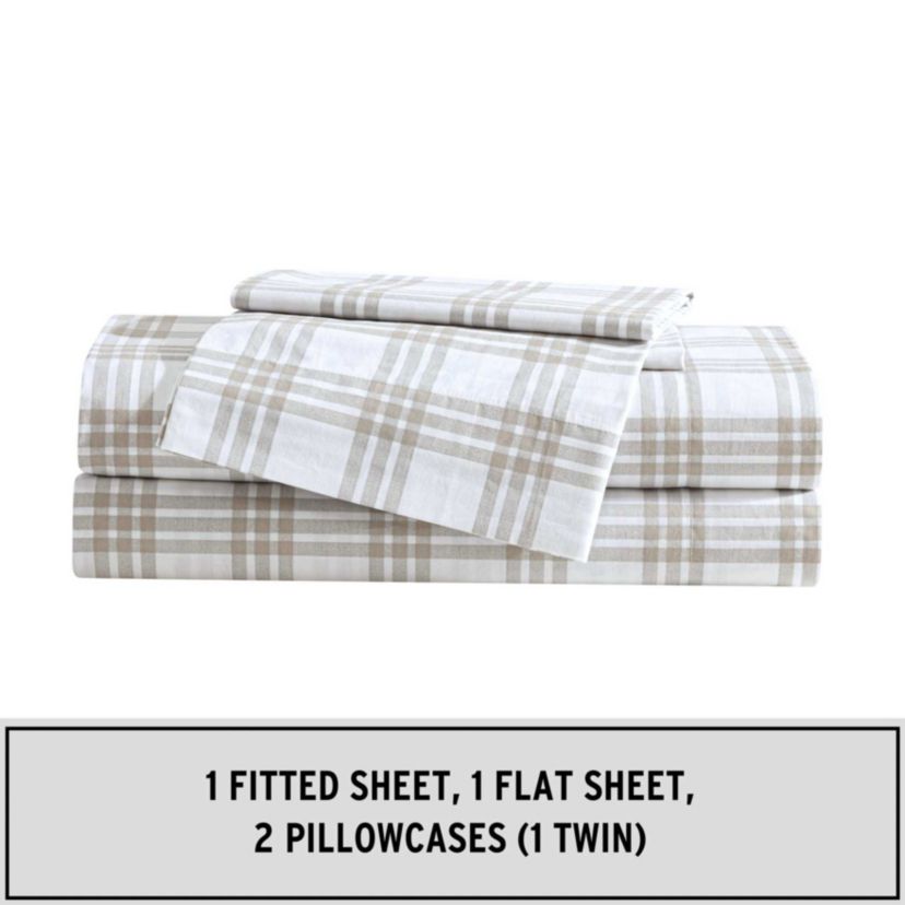 Basic Plaid Cotton Sheet Set