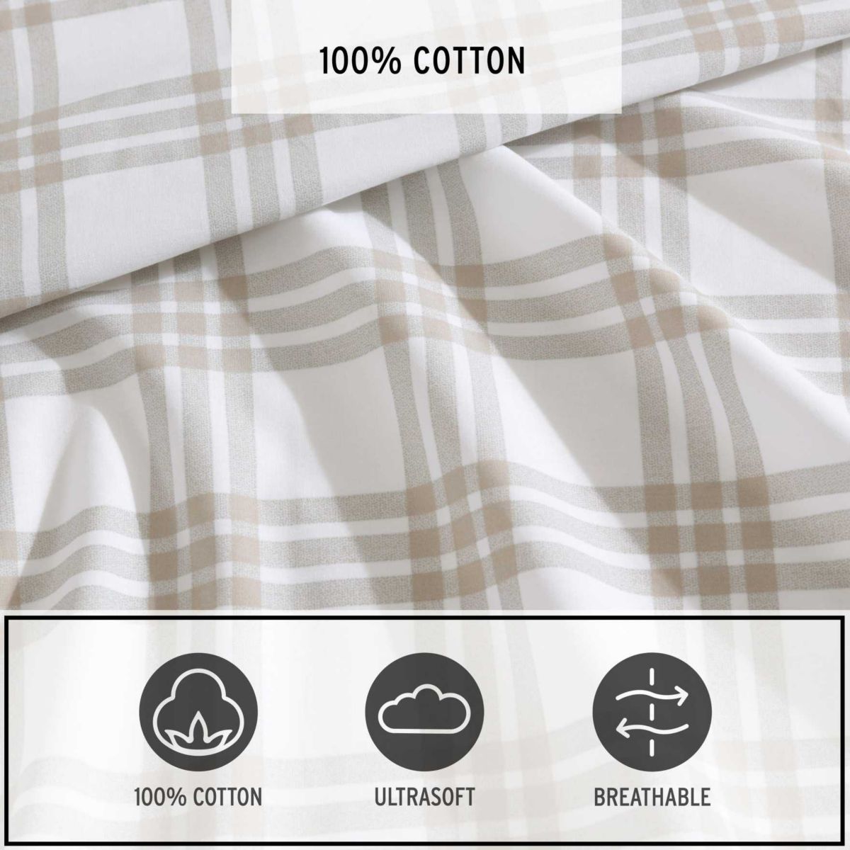 Basic Plaid Cotton Sheet Set