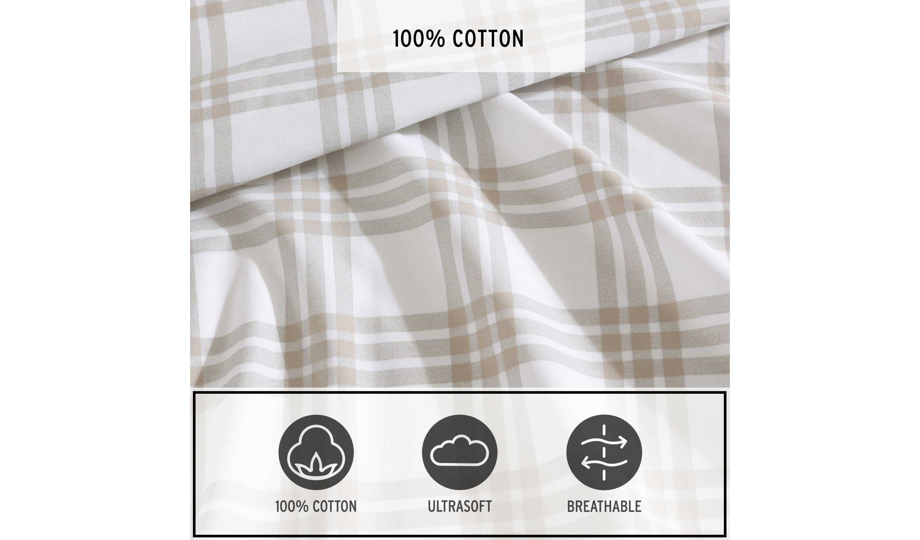 Basic Plaid Cotton Sheet Set