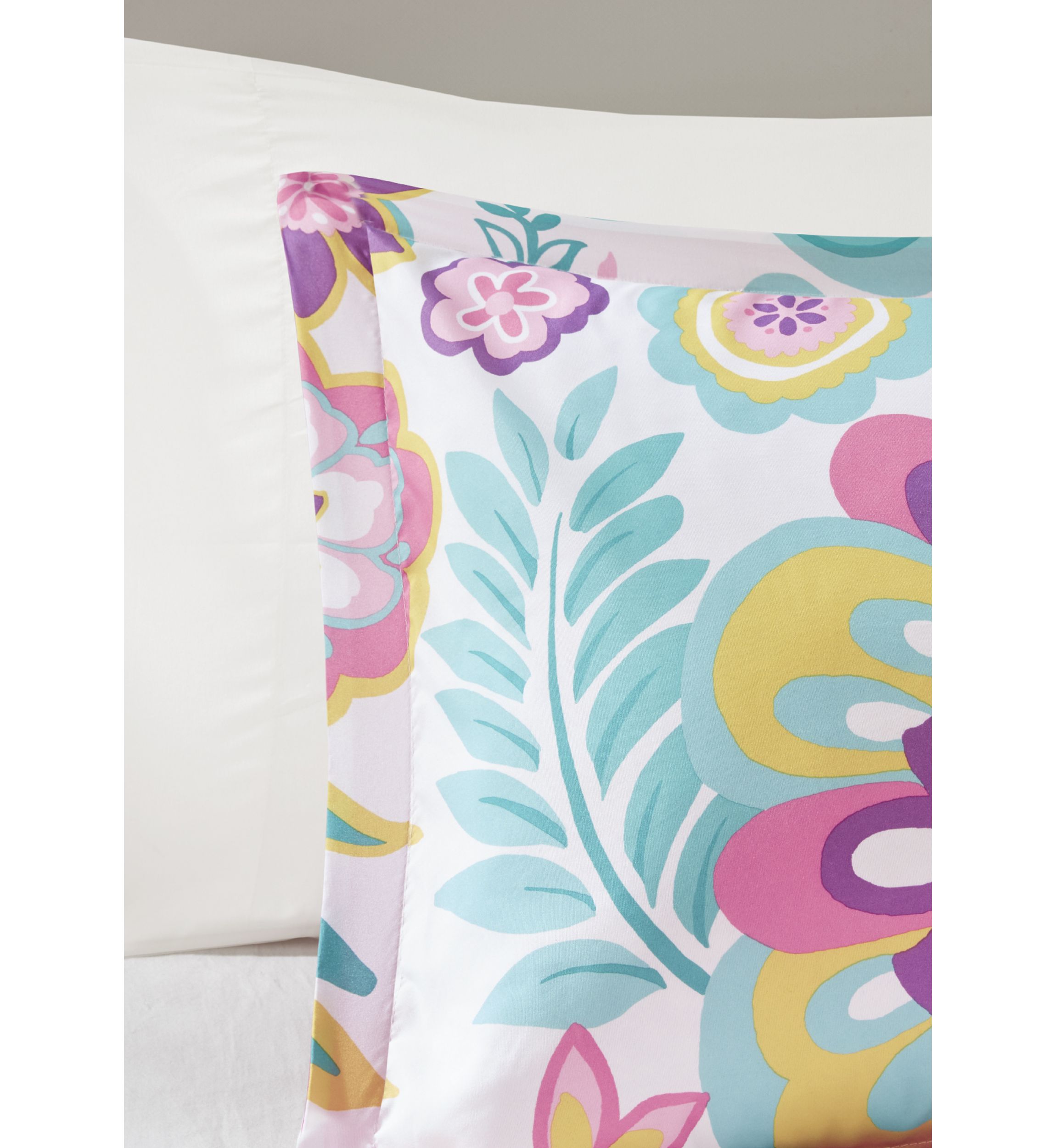 Camille Floral Comforter Set - Pink