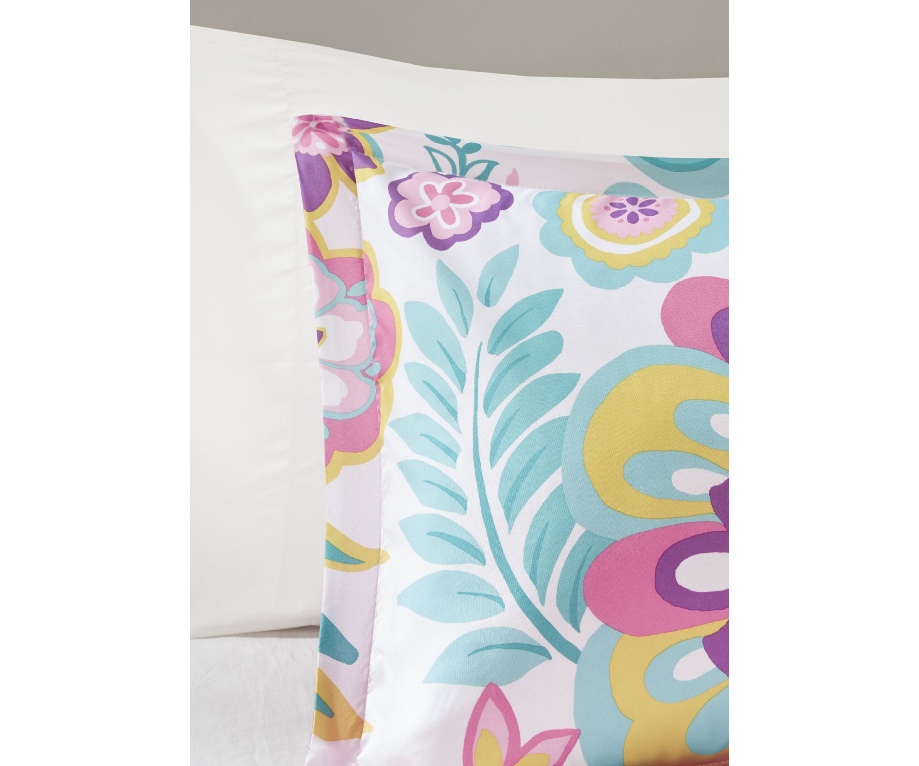 Camille Floral Comforter Set - Pink