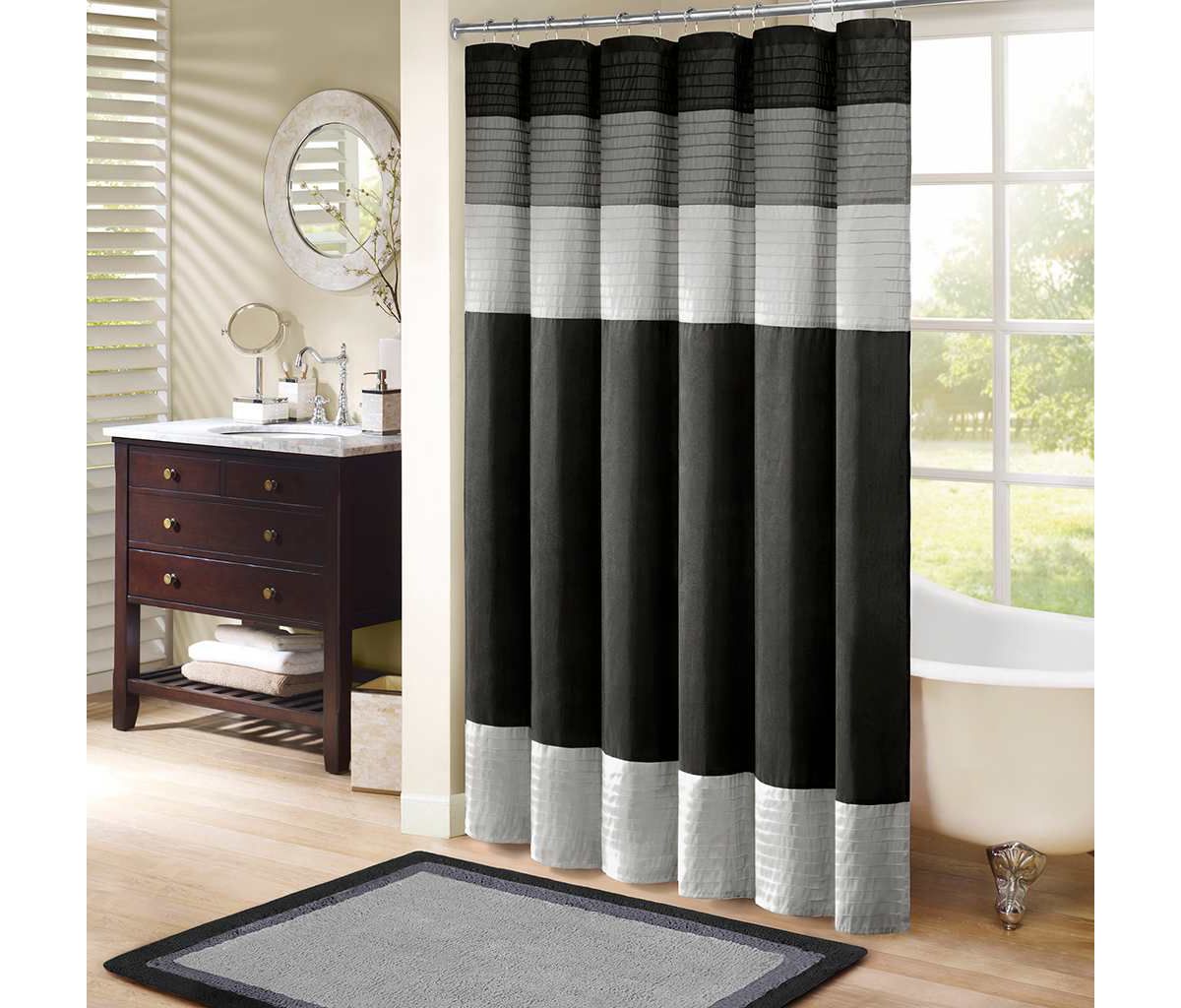 Amherst Faux Silk Shower Curtain