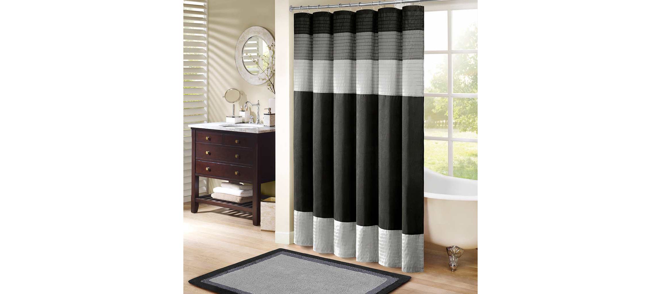 Amherst Faux Silk Shower Curtain