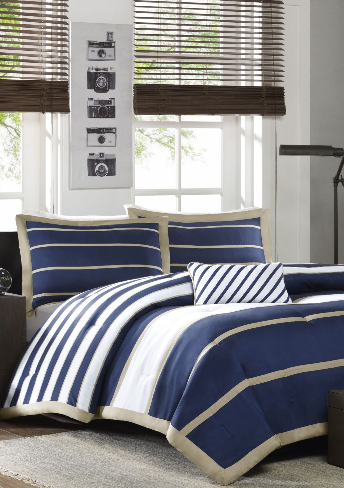 Ashton Comforter Set - Navy