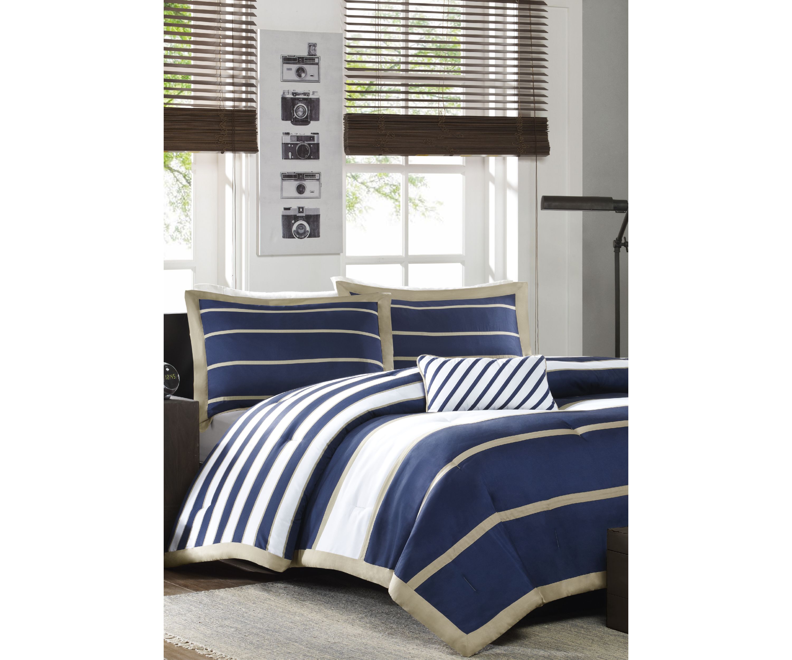 Ashton Comforter Set - Navy