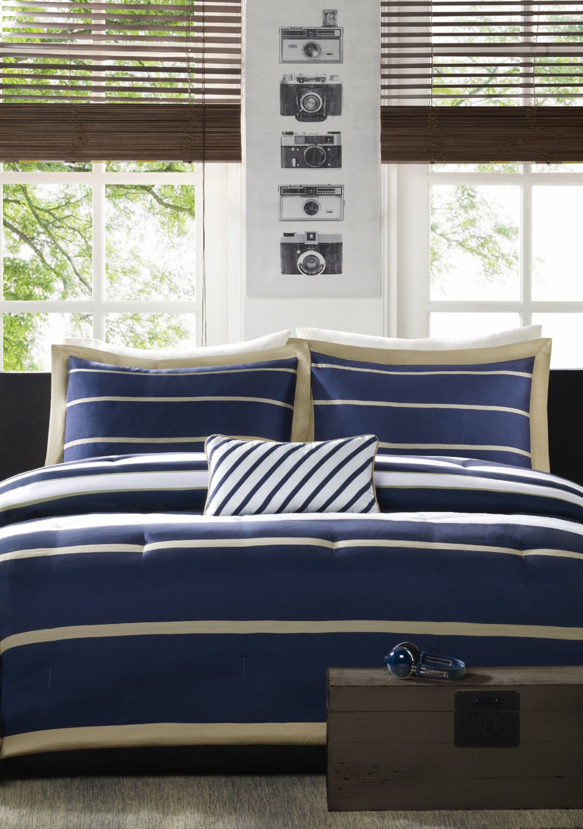 Ashton Comforter Set - Navy