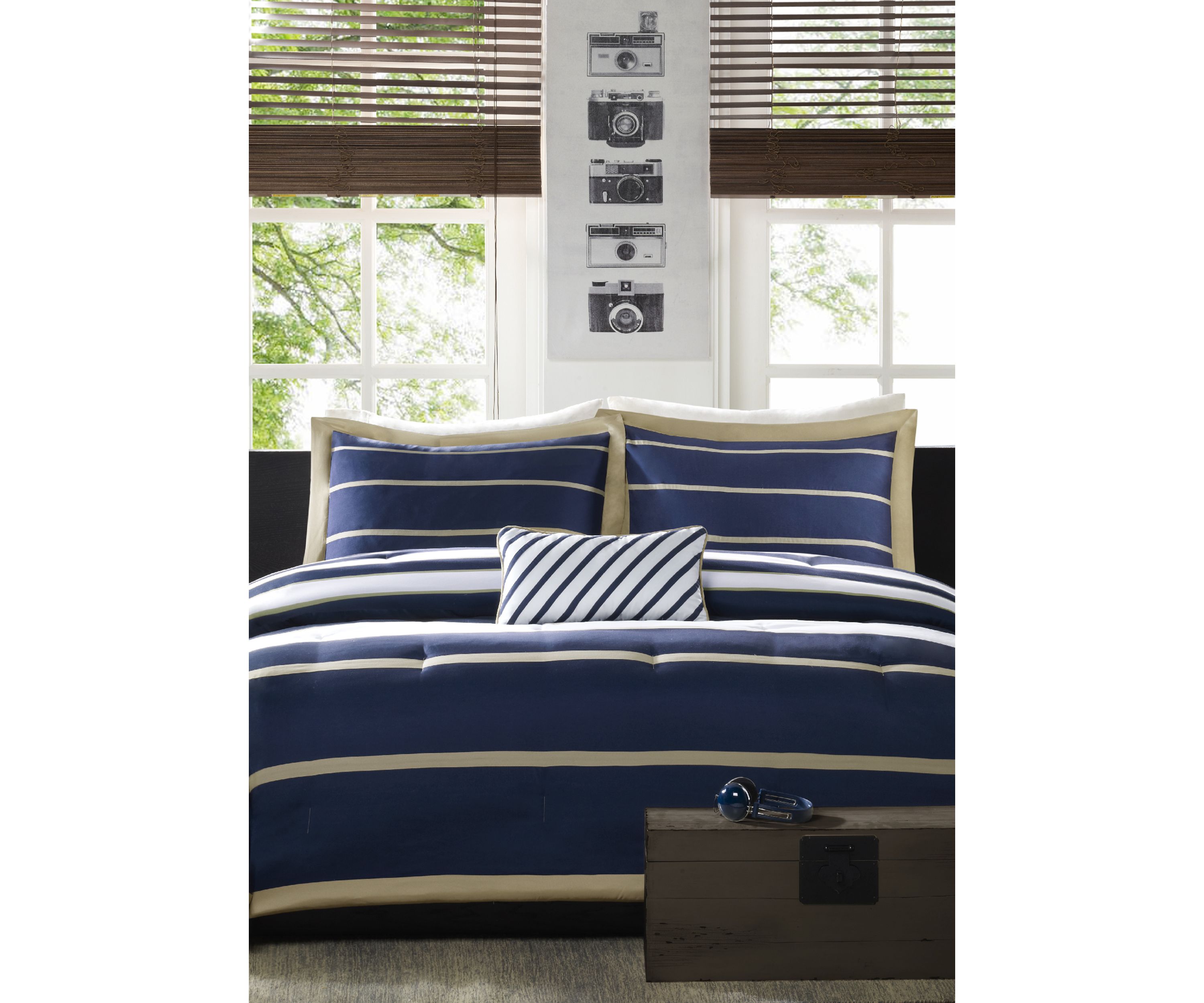 Ashton Comforter Set - Navy