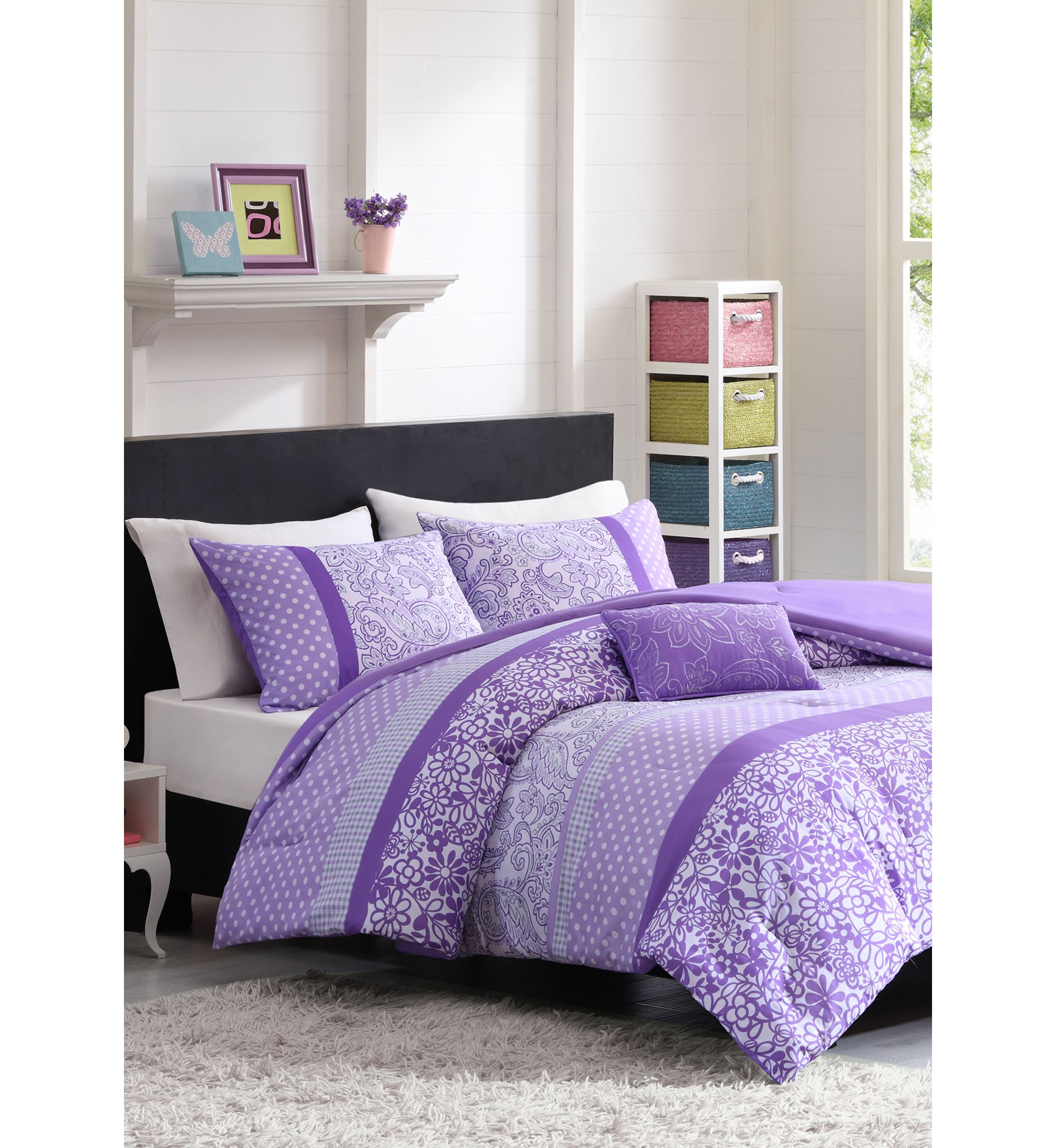 Riley Comforter Set - Purple