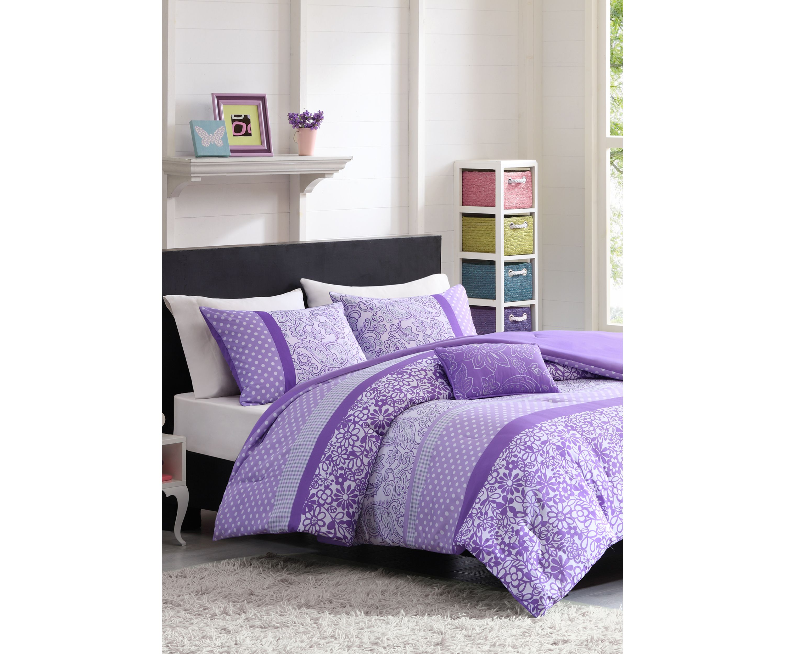 Riley Comforter Set - Purple