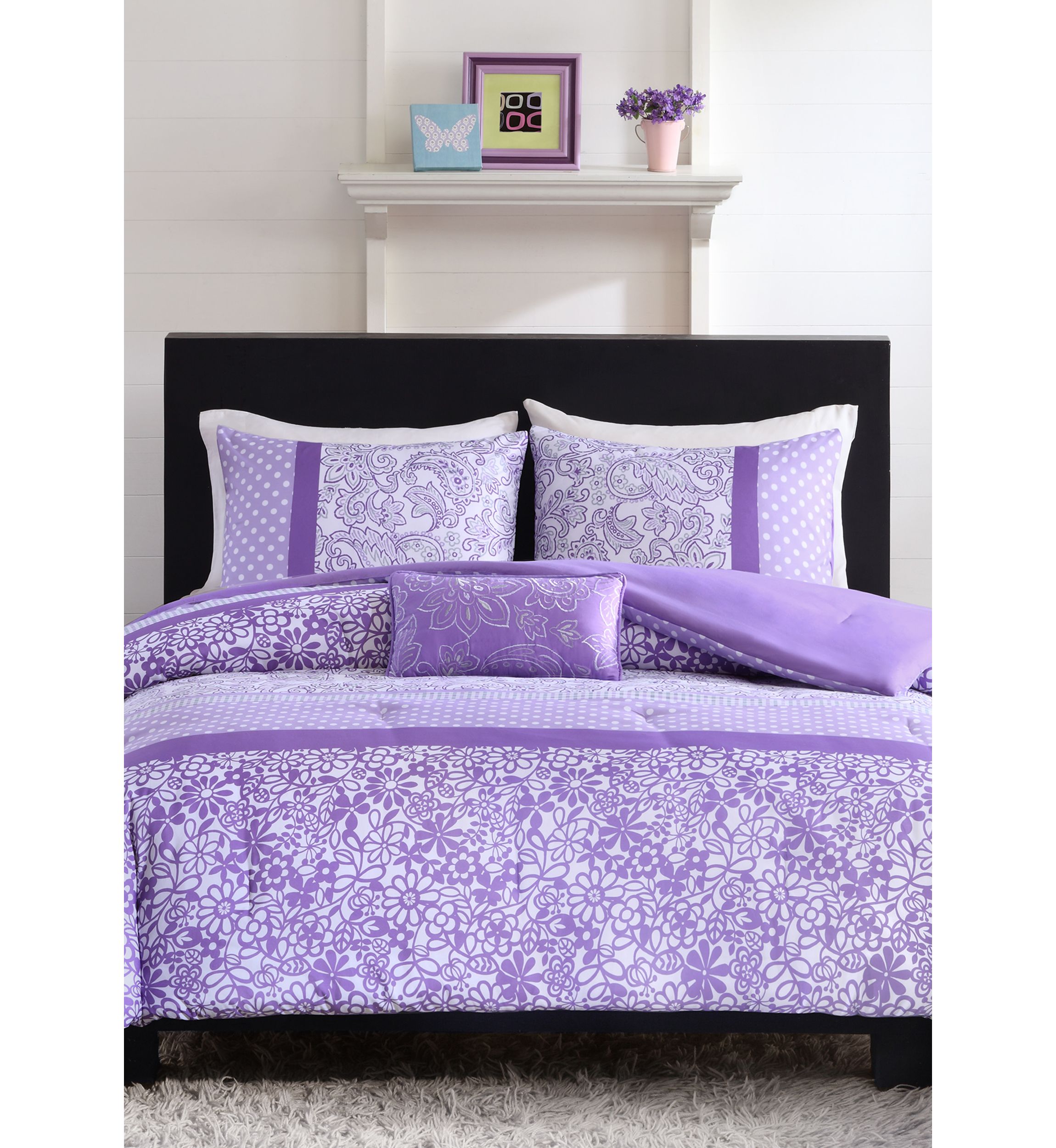 Riley Comforter Set - Purple