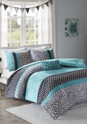 Mizone Chloe Comforter Set Teal Belk