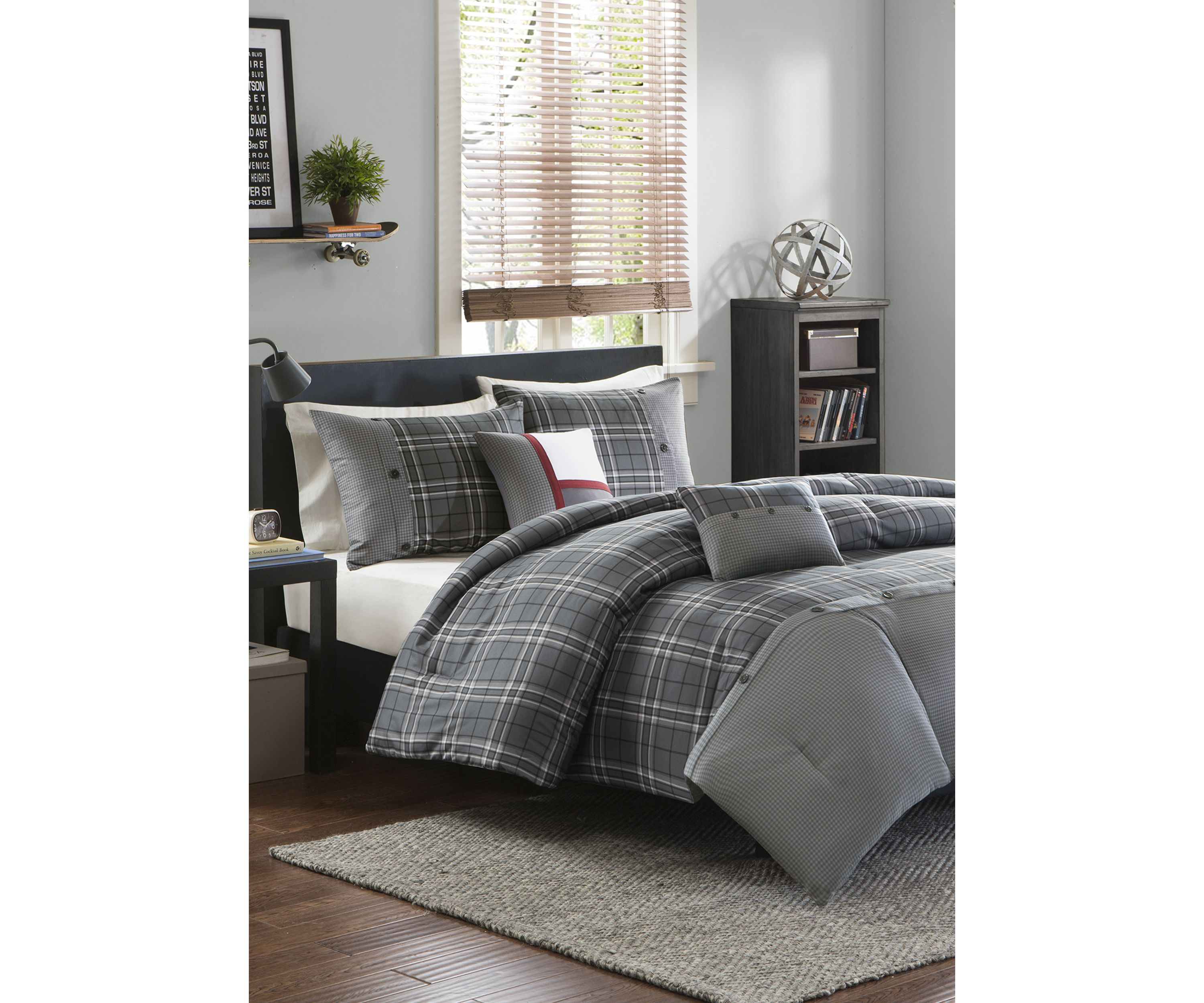 Daryl Comforter Set - Gray