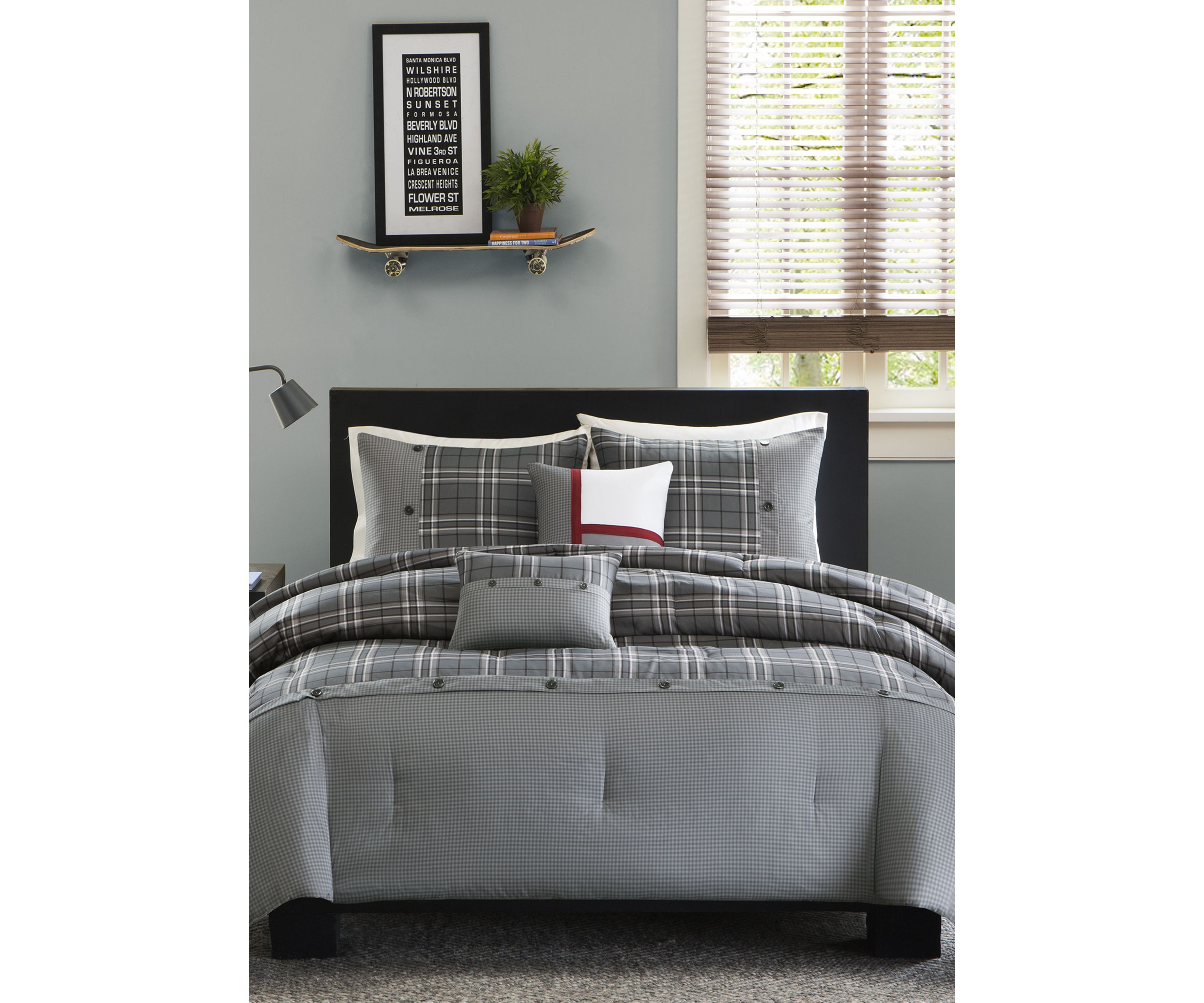 Daryl Comforter Set - Gray