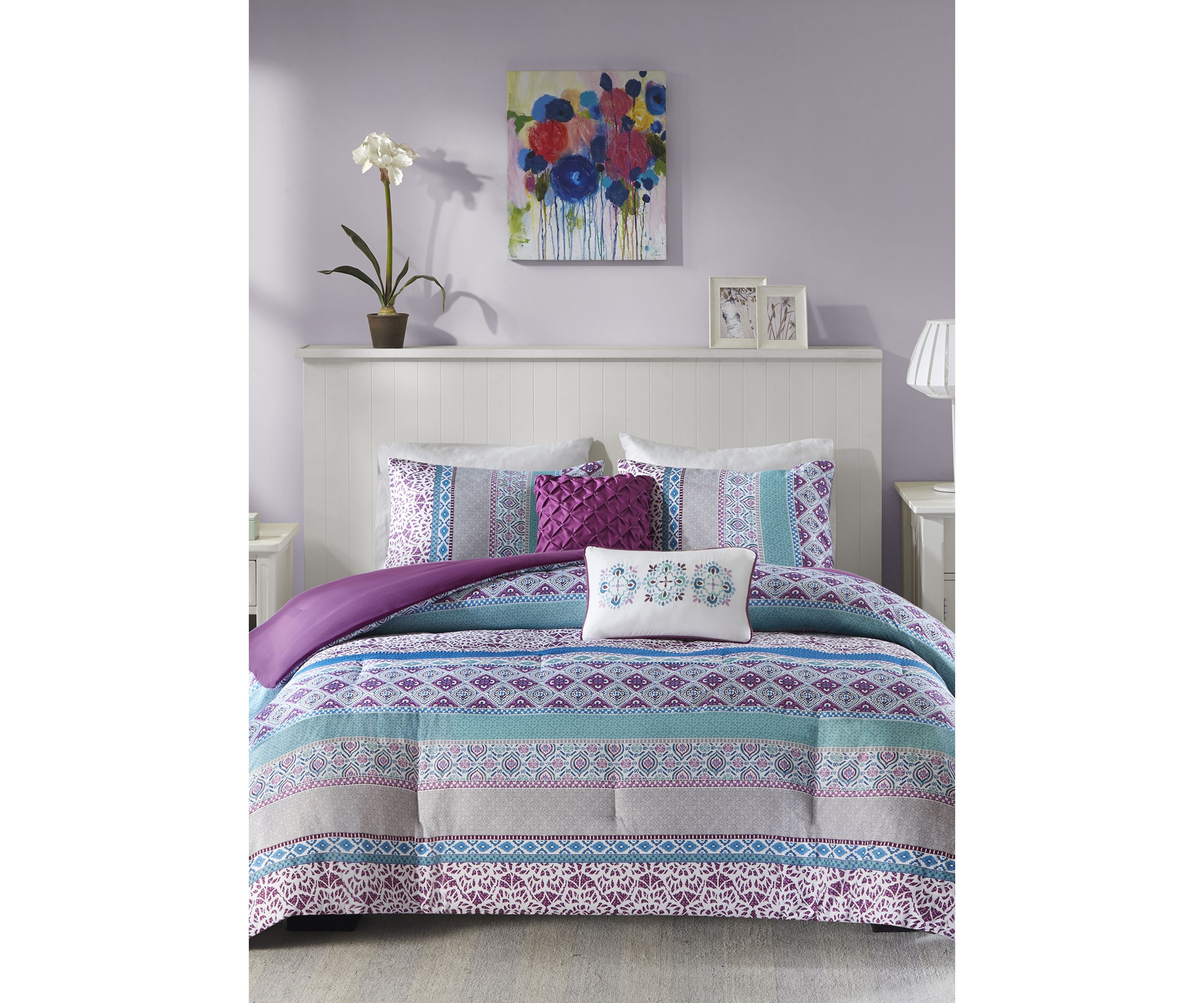 Joni Comforter Set - Purple