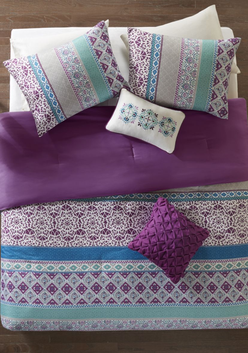 Joni Comforter Set - Purple