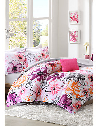 Intelligent Design Olivia Pink, Bright Pink Bedding Sets