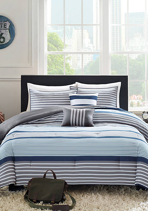 Intelligent Design Paul Blue Comforter Set