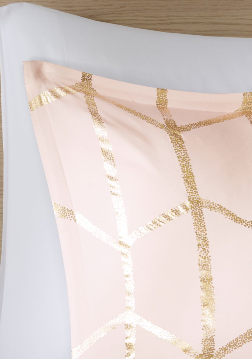 Raina Blush and Gold Comforter Set