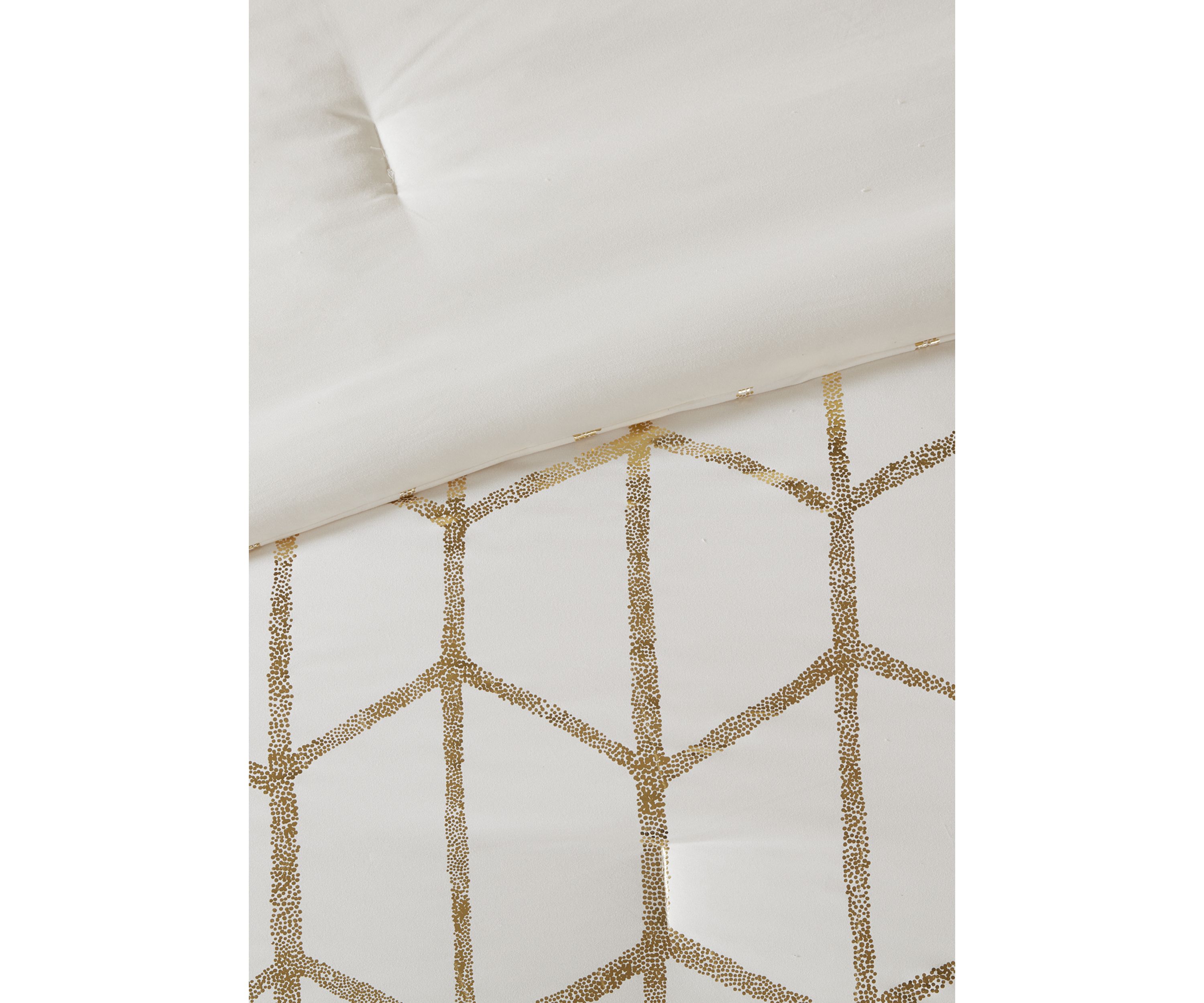Raina Ivory and Gold Comforter Set