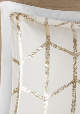 Raina Ivory and Gold Comforter Set