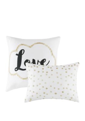 Raina Ivory and Gold Comforter Set