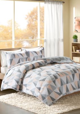 Ellie Reversible Comforter Mini Set - Blush