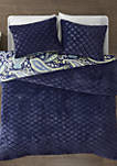 Melissa Reversible Comforter Mini Set - Navy
