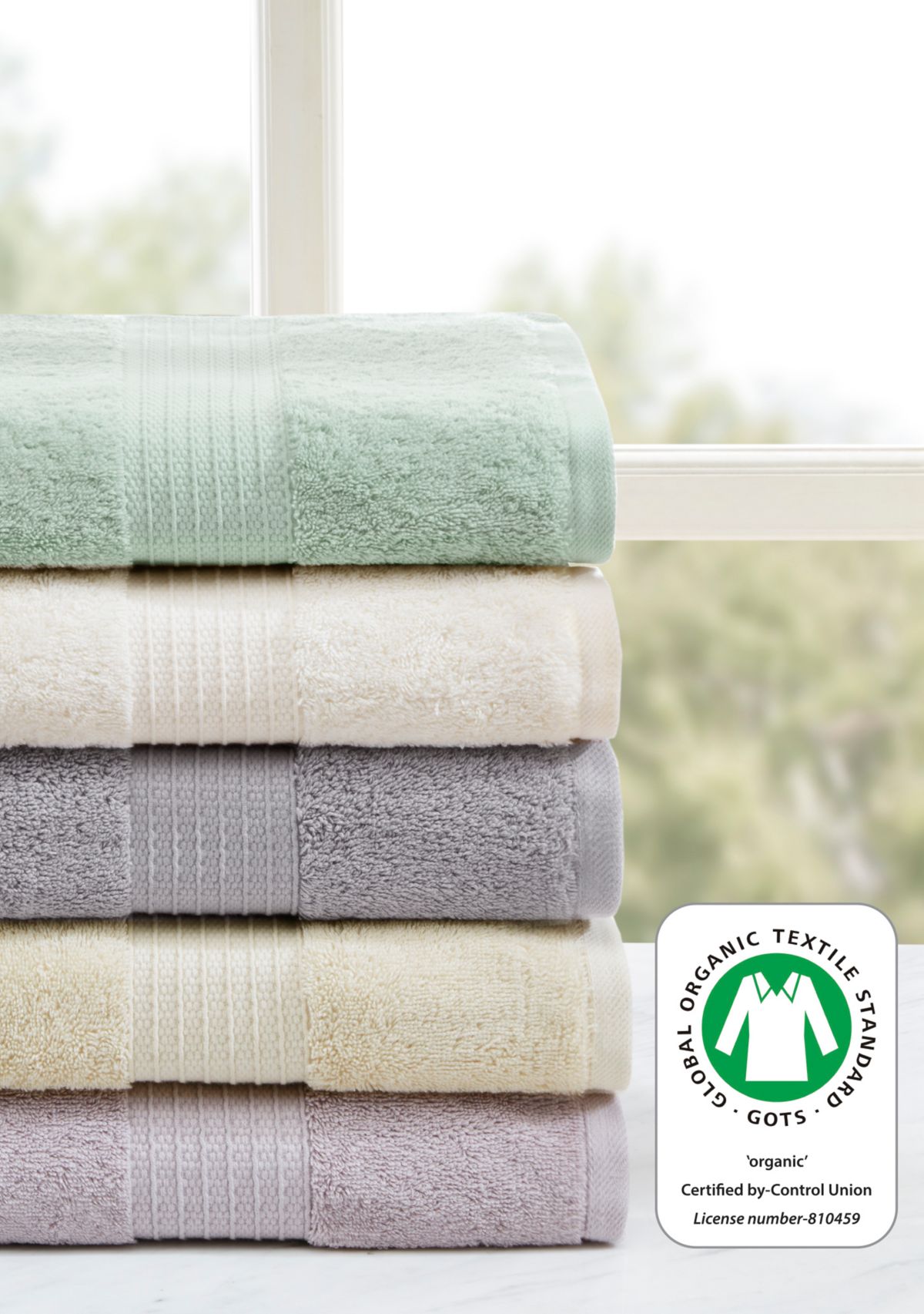 Organic 6 Piece Cotton Towel Set