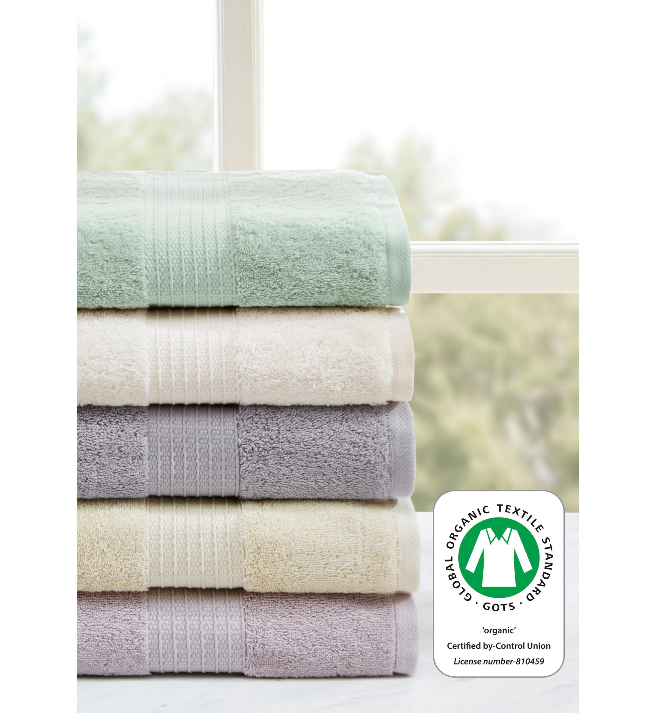 Organic 6 Piece Cotton Towel Set