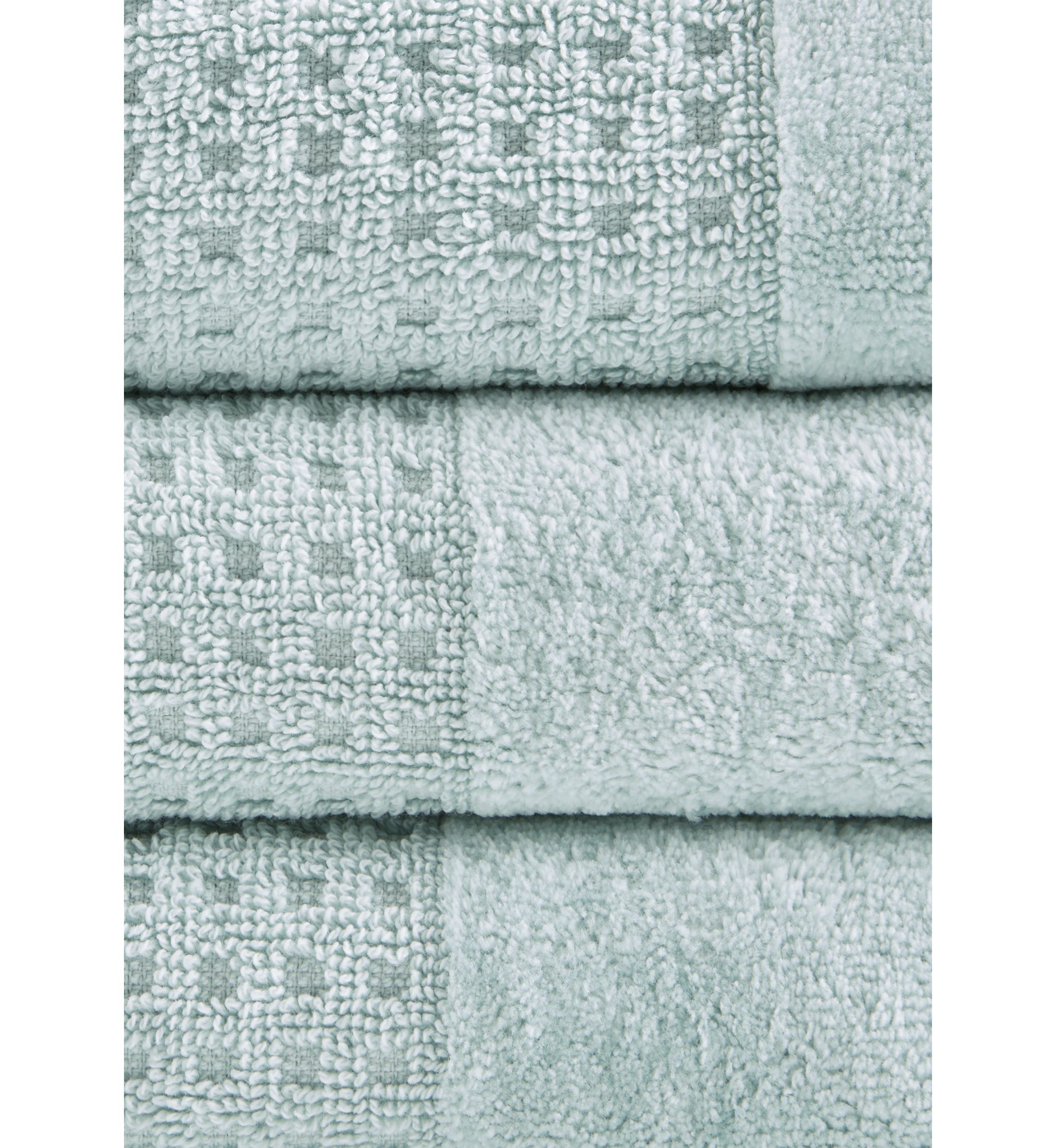 Spa Waffle 6 Piece Jacquard Combed Cotton Towel Set