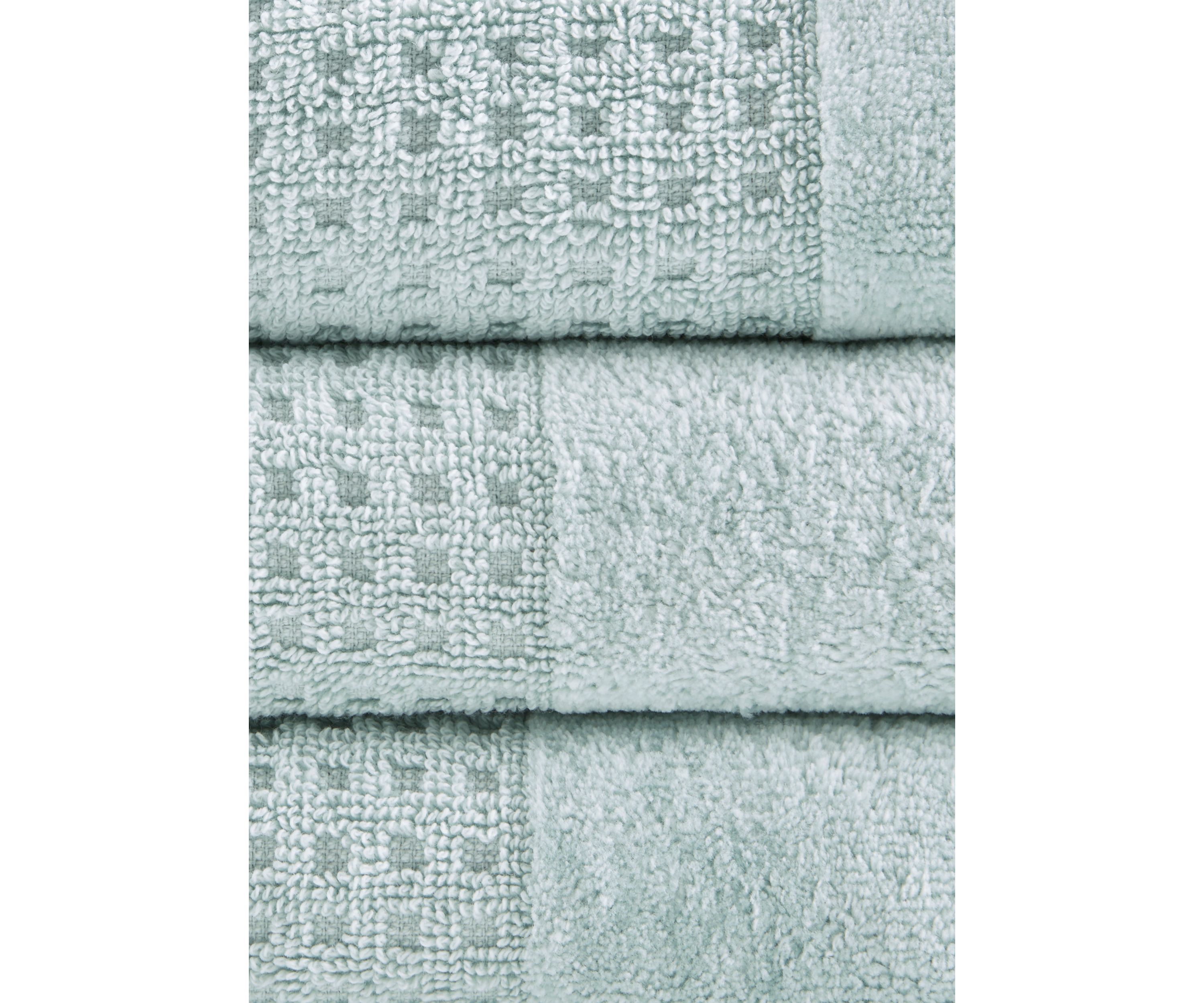 Spa Waffle 6 Piece Jacquard Combed Cotton Towel Set