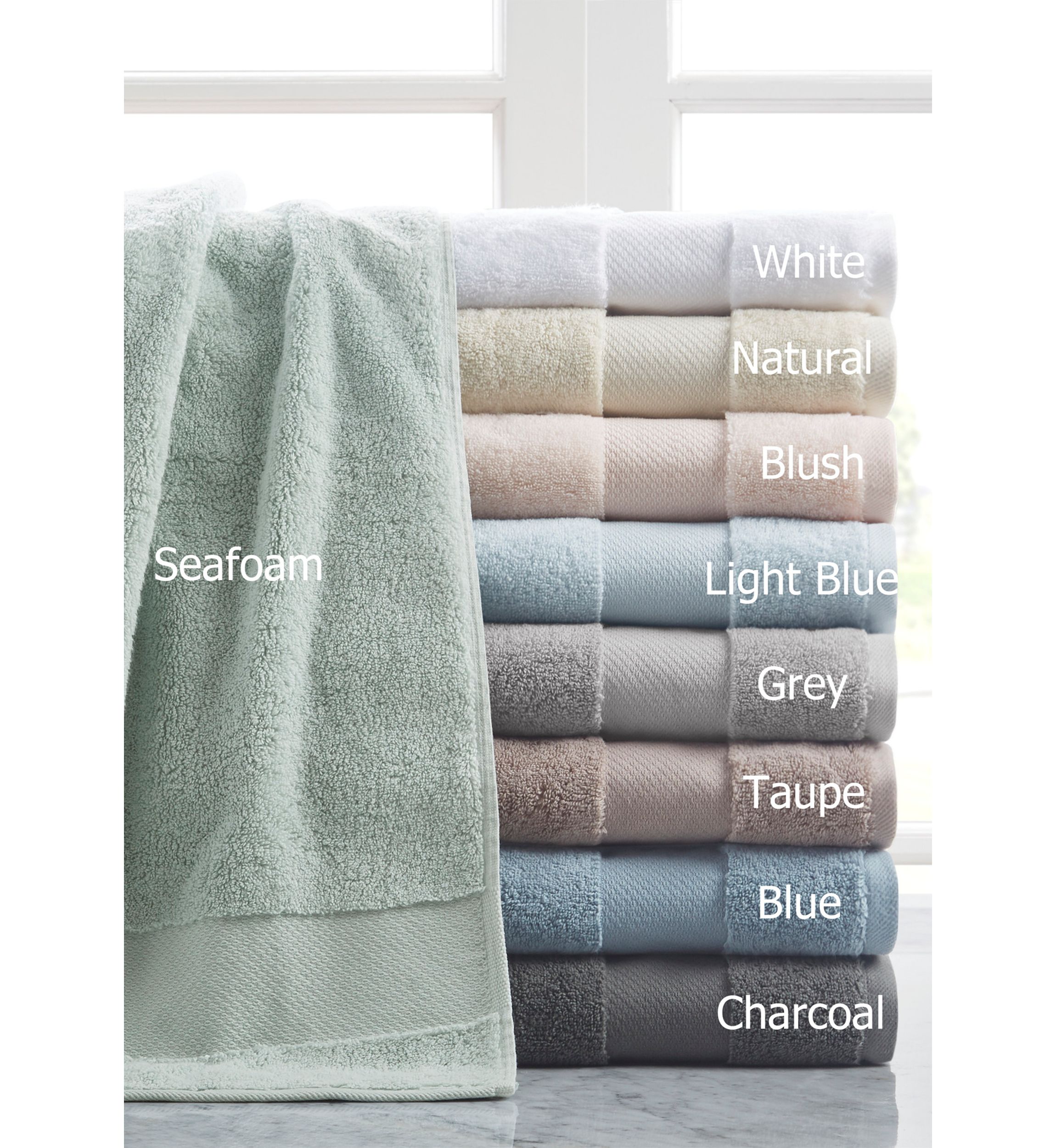 Turkish Cotton 6 Piece Bath Towel Set