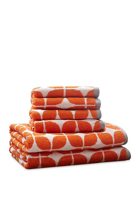Intelligent Design Lita 6 Piece Cotton Jacquard Towel