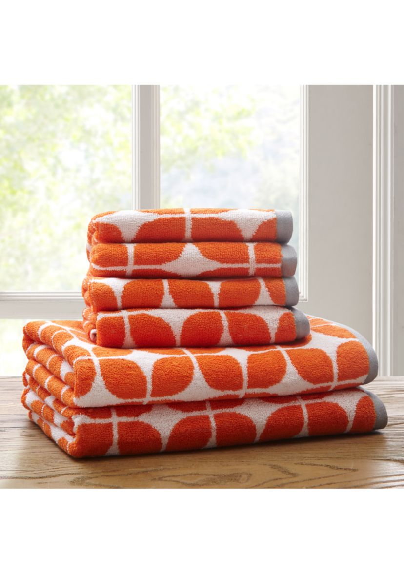 Lita 6 Piece Cotton Jacquard Towel Set