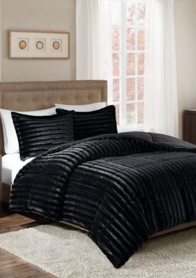 Duke Faux Fur 3 Piece Comforter Set