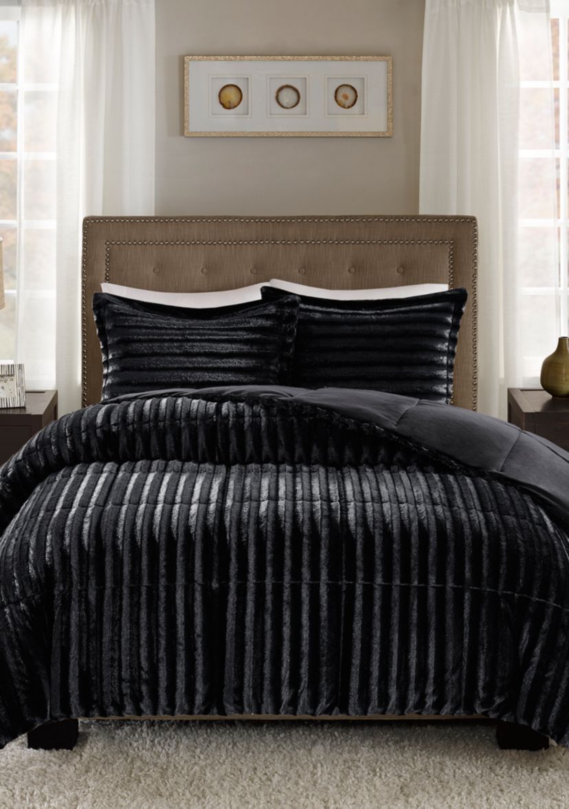 Duke Faux Fur 3 Piece Comforter Set