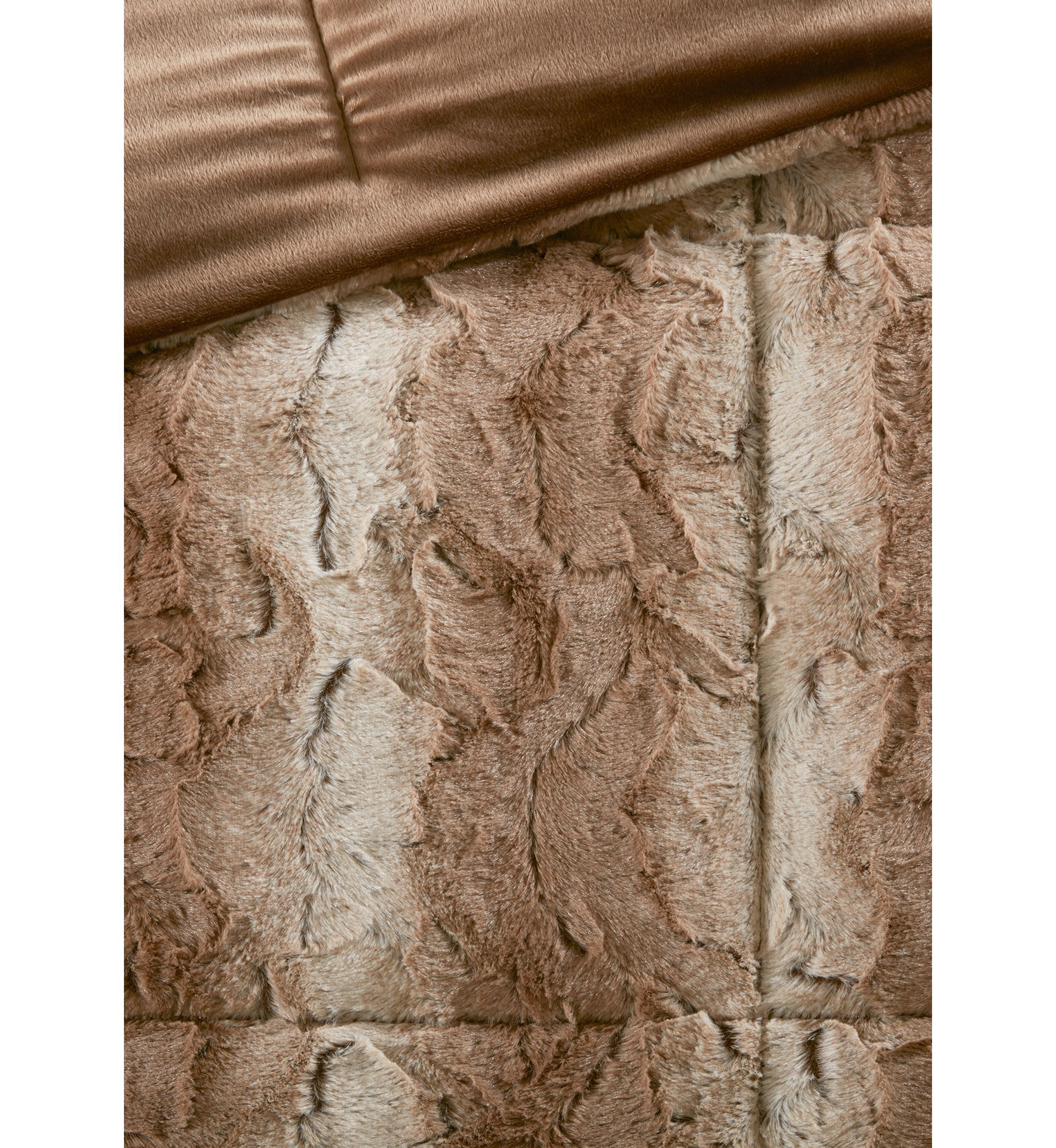 Zuri 4 Piece Faux Fur Comforter Set