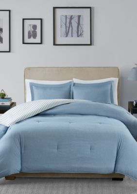 Hayden Reversible Stripe Down Alternative Comforter Mini Set