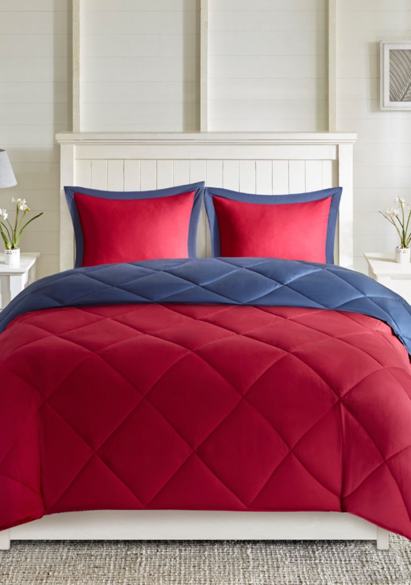 Larkspur Scotchgard Diamond Quilting Reversible Down Alternative Comforter Set