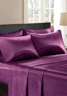 Madison Park Essentials Satin Wrinkle-Free Luxurious 6 Piece Sheet