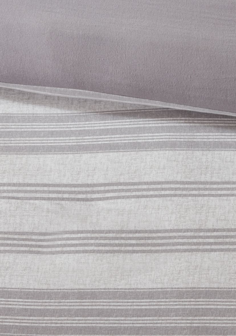 Cole Stripe Print Ultra Soft Cotton Blend Jersey Knit Duvet Cover Set